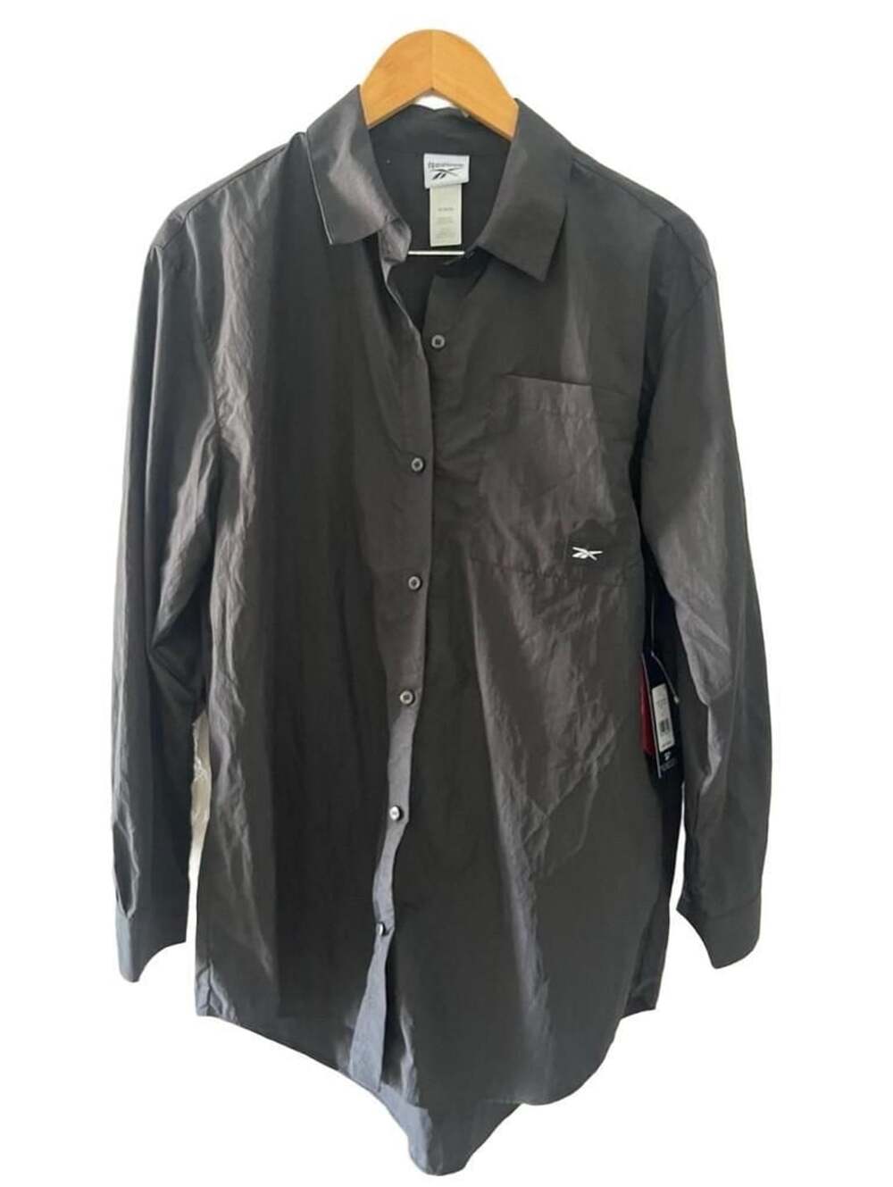 Reebok Studio Style Button-Down Shirt Size M Black